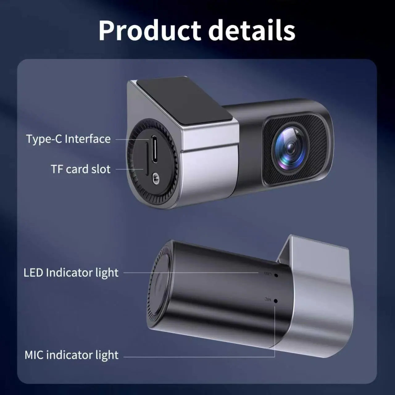 Experience Unmatched Clarity with Our 1080P HD Wired WiFi Dash Cam - 360° Rotatable Mini Camera with Night Vision and 24/7 Parking Monitor