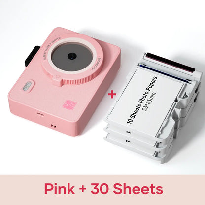 Hanin Portable Instant Camera and Mini Photo Printer 2x3 for iPhone and Android - Effortless Photo Printing for Travel and Everyday Memories