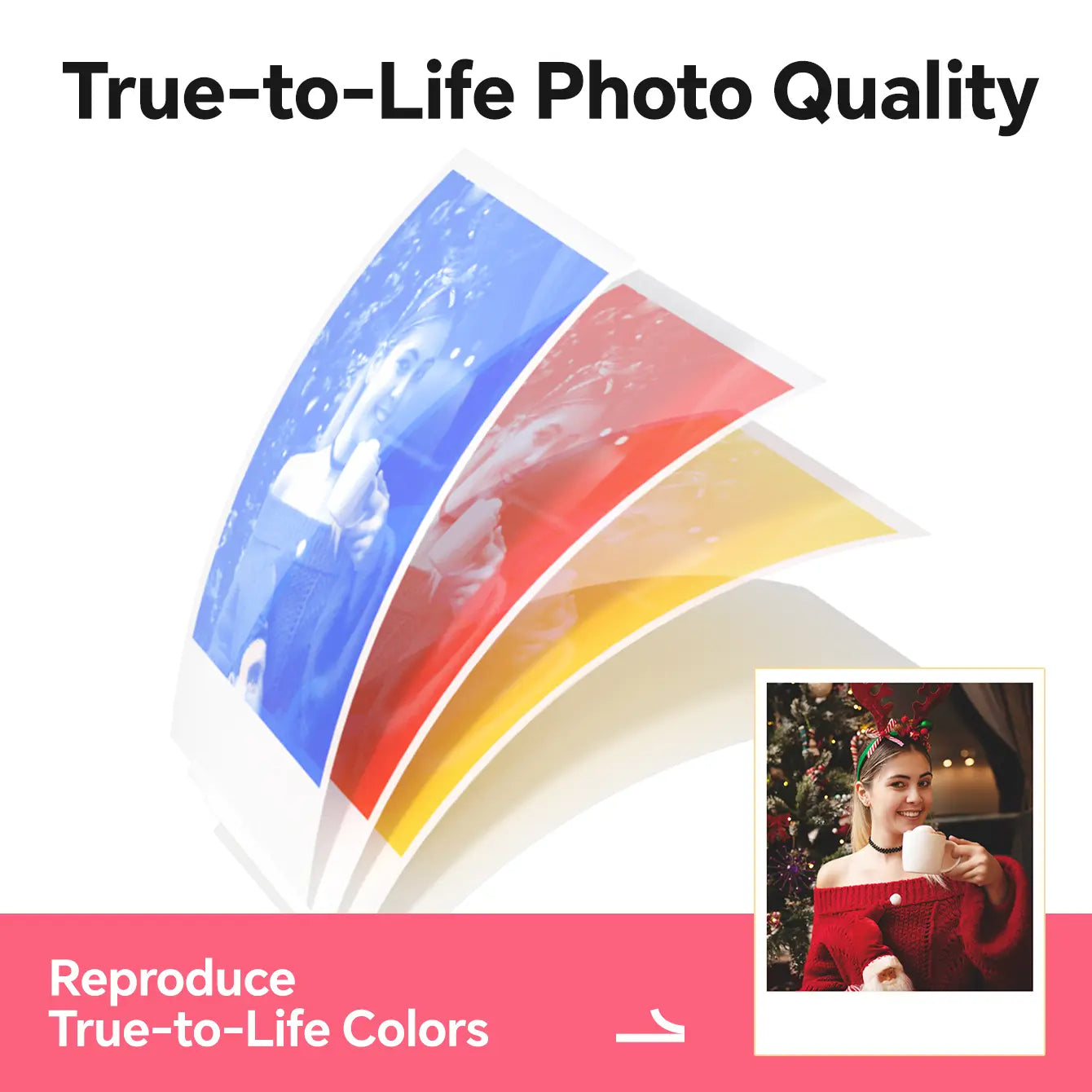 Hanin Portable Instant Camera and Mini Photo Printer 2x3 for iPhone and Android - Effortless Photo Printing for Travel and Everyday Memories