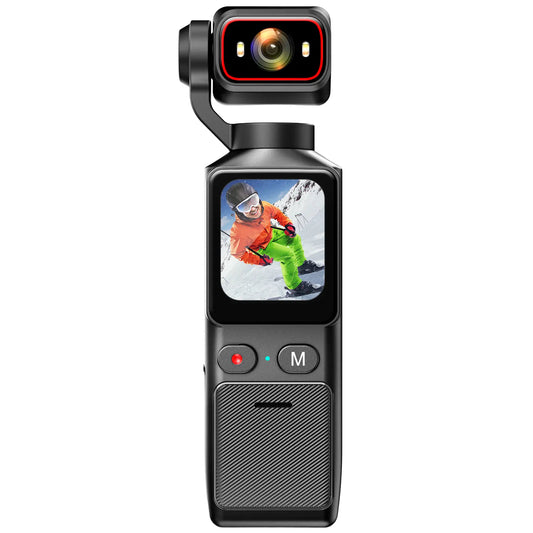 4K Pocket Camera with 64GB Memory Card, Motorized 270° Rotating Lens, EIS Stabilization, Ideal for Vlogging and Travel