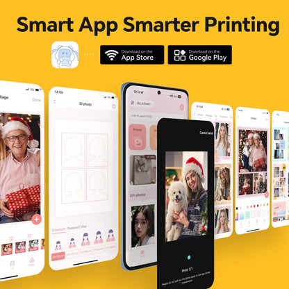 Hanin Portable Instant Camera and Mini Photo Printer 2x3 for iPhone and Android - Effortless Photo Printing for Travel and Everyday Memories