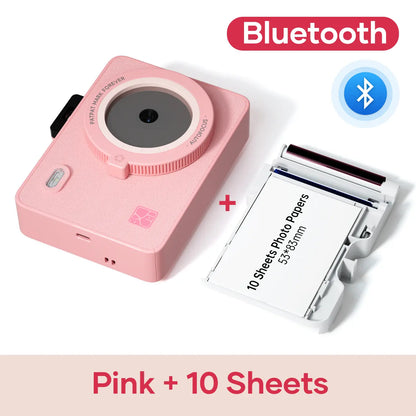 Hanin Portable Instant Camera and Mini Photo Printer 2x3 for iPhone and Android - Effortless Photo Printing for Travel and Everyday Memories