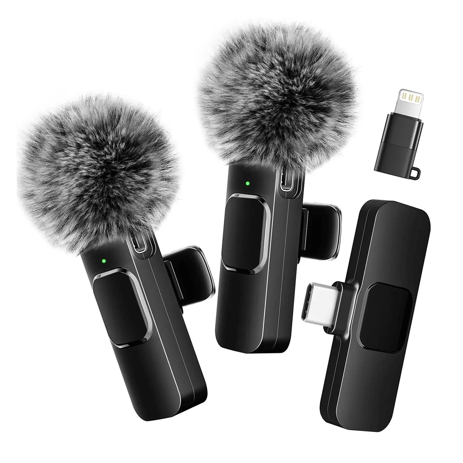 Hitozon Wireless Lavalier Microphone with Noise Reduction for iPhone 15/16/17, iPad, and Android - Portable USB-C Lapel Mic for Video Recording, Vlogging, TikTok, and YouTube