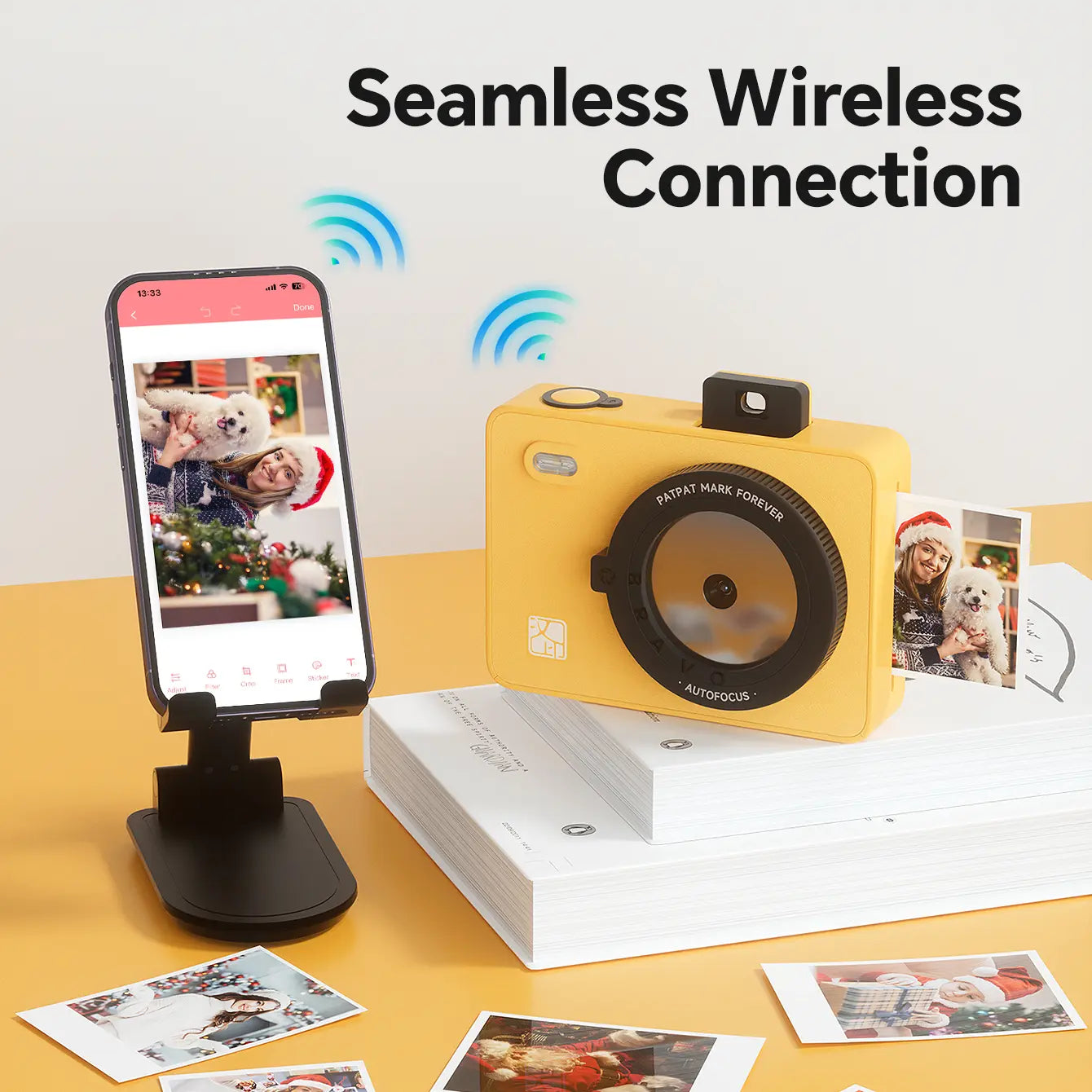 Hanin Portable Instant Camera and Mini Photo Printer 2x3 for iPhone and Android - Effortless Photo Printing for Travel and Everyday Memories