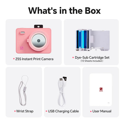 Hanin Portable Instant Camera and Mini Photo Printer 2x3 for iPhone and Android - Effortless Photo Printing for Travel and Everyday Memories