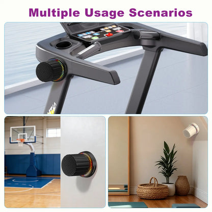 Lewinner Bluetooth Speaker - IPX4 Water-Resistant Portable Audio Device with TWS Pairing, RGB Rhythm Lighting, Rotary Knob Control, and Rechargeable Bluetooth Receiver for Outdoor and Bathroom Use