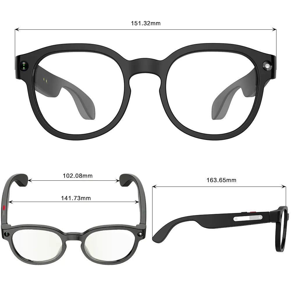 Sightflow Smart AI Camera Glasses with 8MP Photochromic UV-Protection Lenses, Real-Time Translation in 160+ Languages, Bluetooth Audio, Hands-Free Photo and Video Capture, Touch Control, Ideal for Travel and Outdoor Use, Compatible with iOS and Android