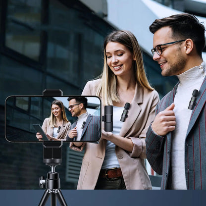 Hitozon Wireless Lavalier Microphone with Noise Reduction for iPhone 15/16/17, iPad, and Android - Portable USB-C Lapel Mic for Video Recording, Vlogging, TikTok, and YouTube