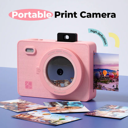 Hanin Portable Instant Camera and Mini Photo Printer 2x3 for iPhone and Android - Effortless Photo Printing for Travel and Everyday Memories