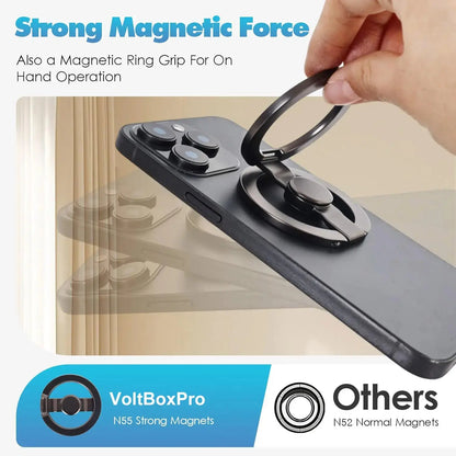FUDUOO 2-in-1 Magnetic Phone Stand & Fidget Spinner - 360° Rotating, Foldable, Stress Relief Accessory for Home, Office & Travel - Magsafe Compatible