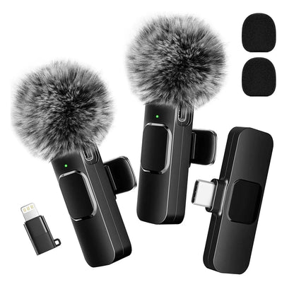Hitozon Wireless Lavalier Microphone with Noise Reduction for iPhone 15/16/17, iPad, and Android - Portable USB-C Lapel Mic for Video Recording, Vlogging, TikTok, and YouTube