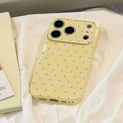 Polka Dot and Heart Themed Slim Phone Case - Lightweight, Scratch-Resistant Design for Apple iPhone Models 13-17